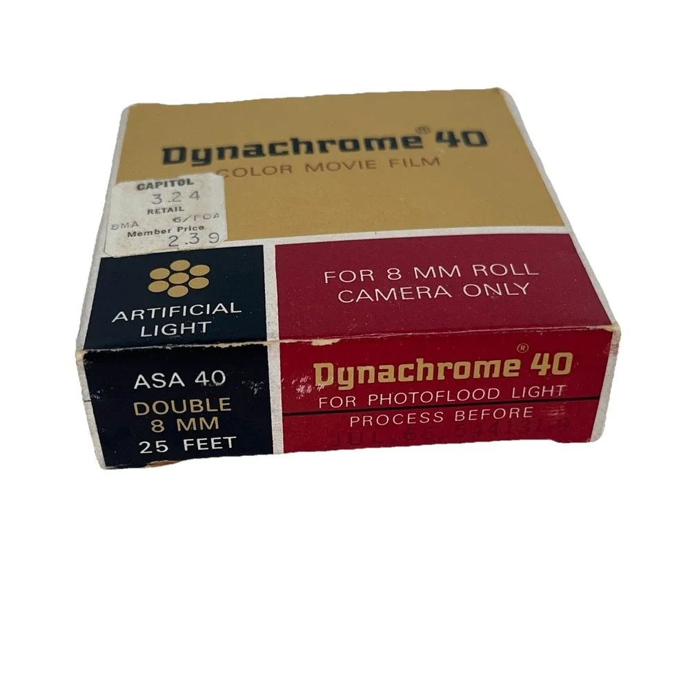 Sealed Dynachrome‎ 40 3M 8MM indoor Color Film ASA movie roll 25'